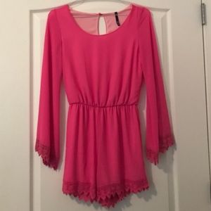 Love Culture Hot Pink Romper